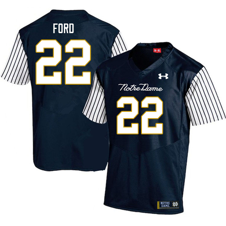 Men #22 Devyn Ford Notre Dame Fighting Irish College Football Jerseys Stitched Sale-Alternate - Click Image to Close